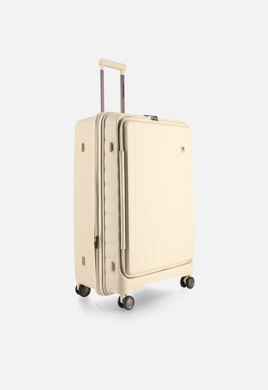 Steve Madden - Manhattan Large Jet Set Luggage - Cream