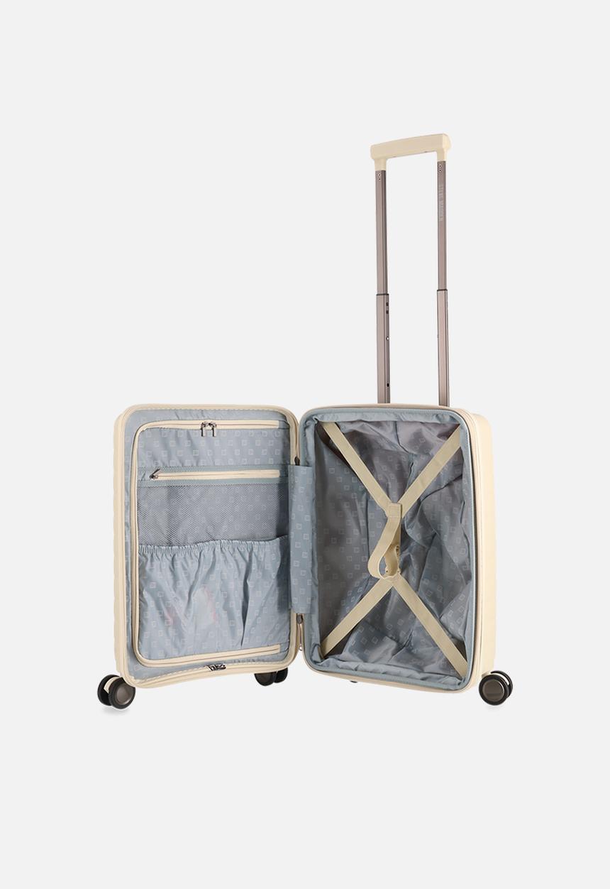 Steve Madden - Manhattan Small Jet Set Carry on Luggage - Cream