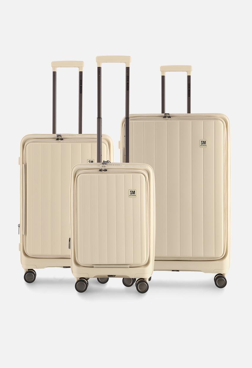 Steve Madden - Manhattan Small Jet Set Carry on Luggage - Cream