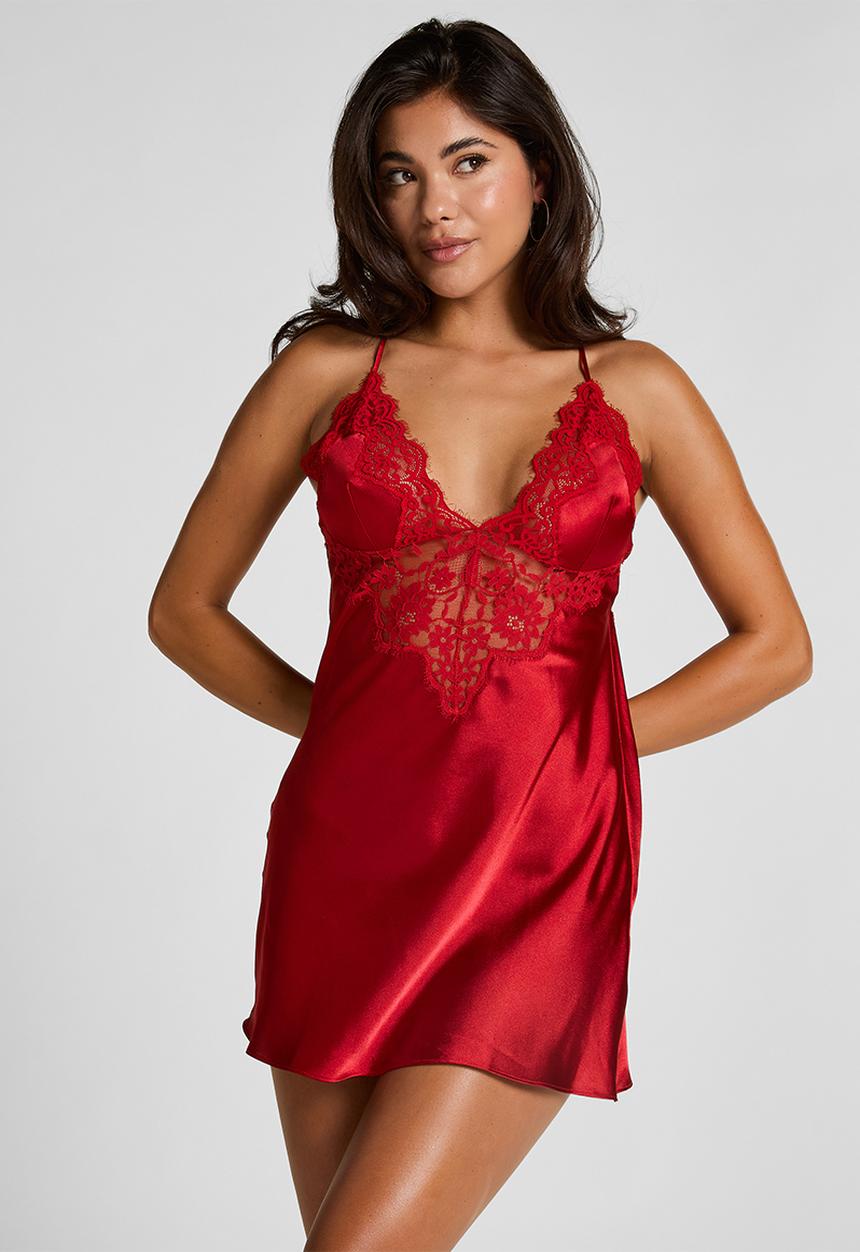 Hunkemoller - Sd satin mya - chilli pepper