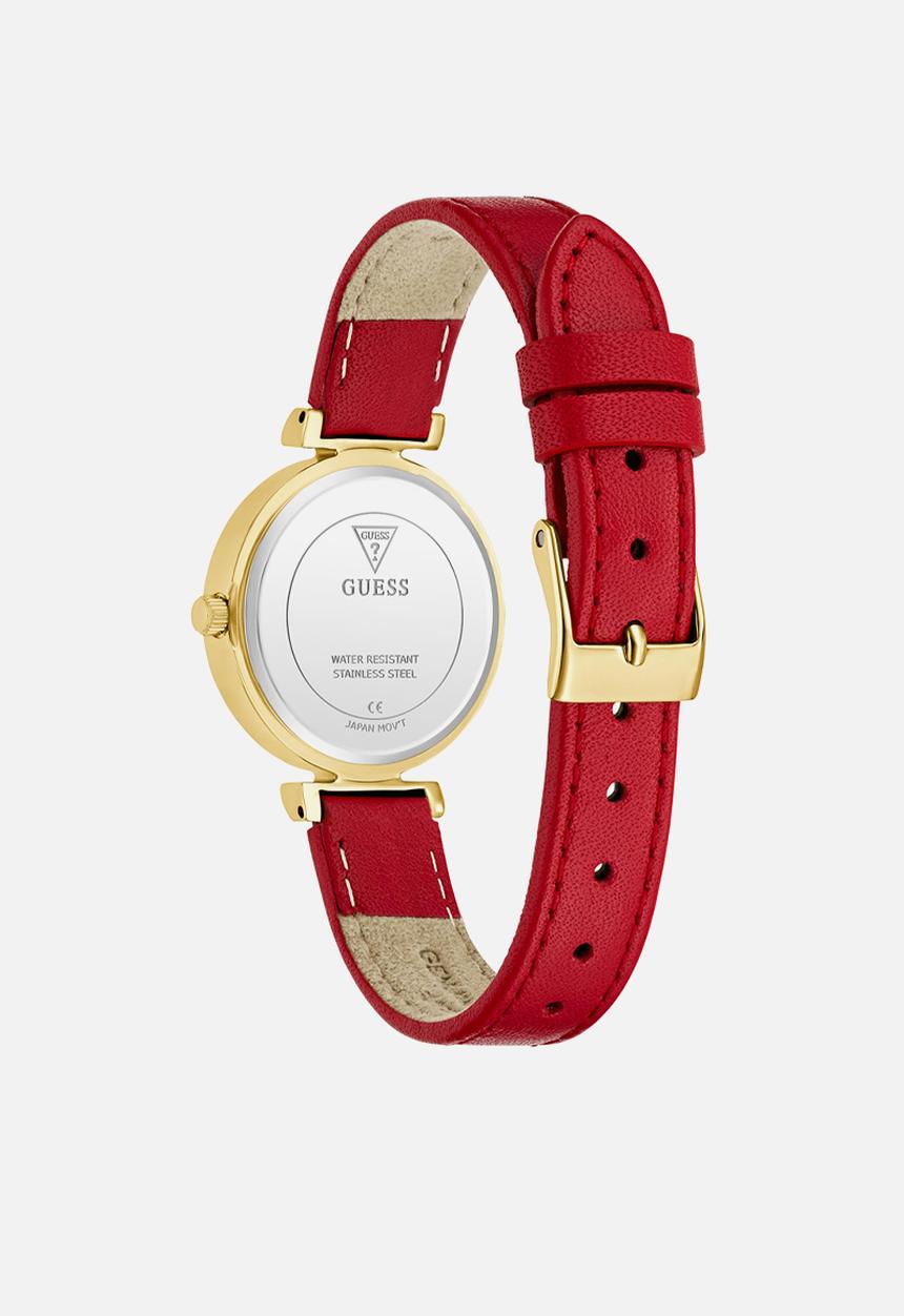 GUESS - Array Ladies Analog Watch - Red/Gold