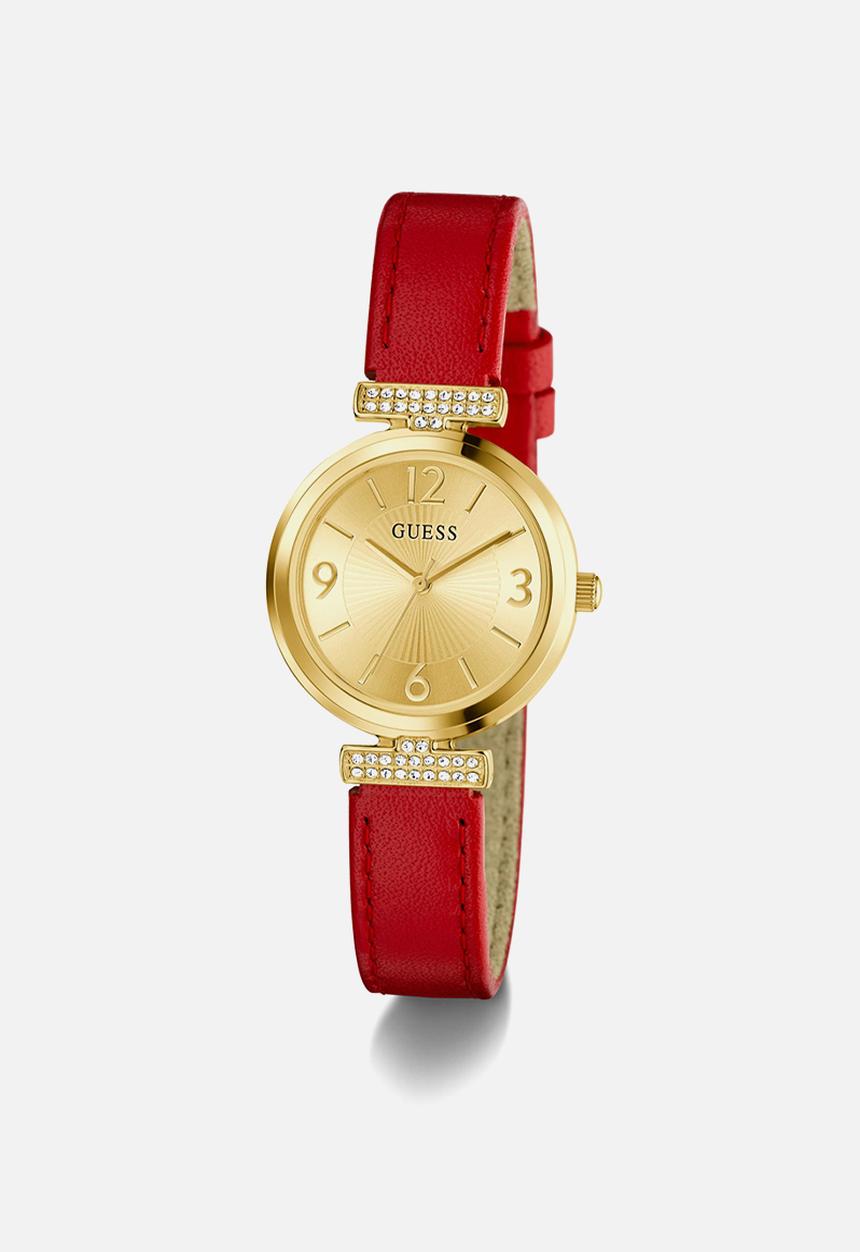 GUESS - Array Ladies Analog Watch - Red/Gold