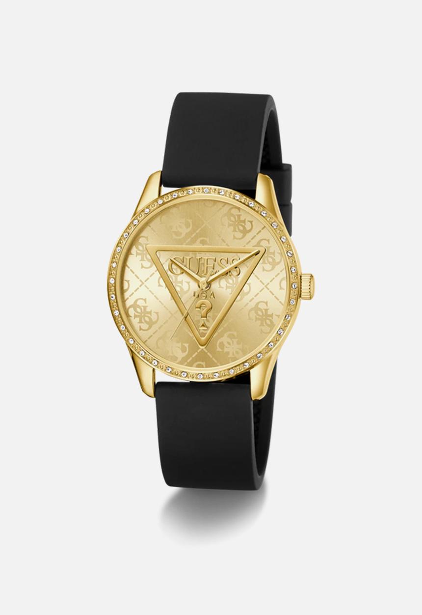GUESS - Roxy Ladies Analog Watch - Black/Gold