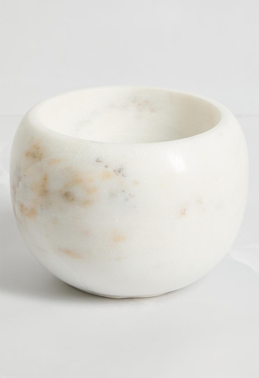 Sixth Floor - Marble Pestle & Mortar - White