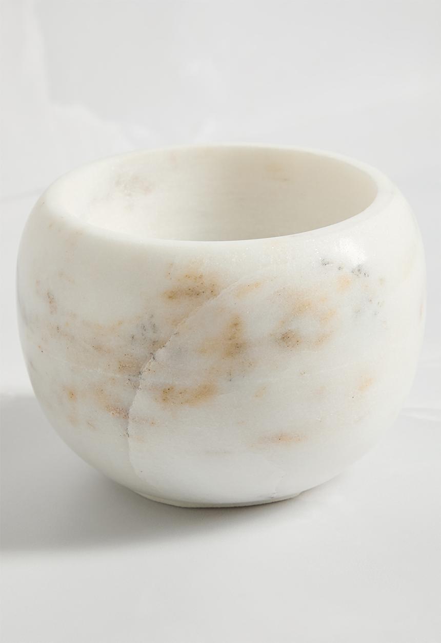 Sixth Floor - Marble Pestle & Mortar - White