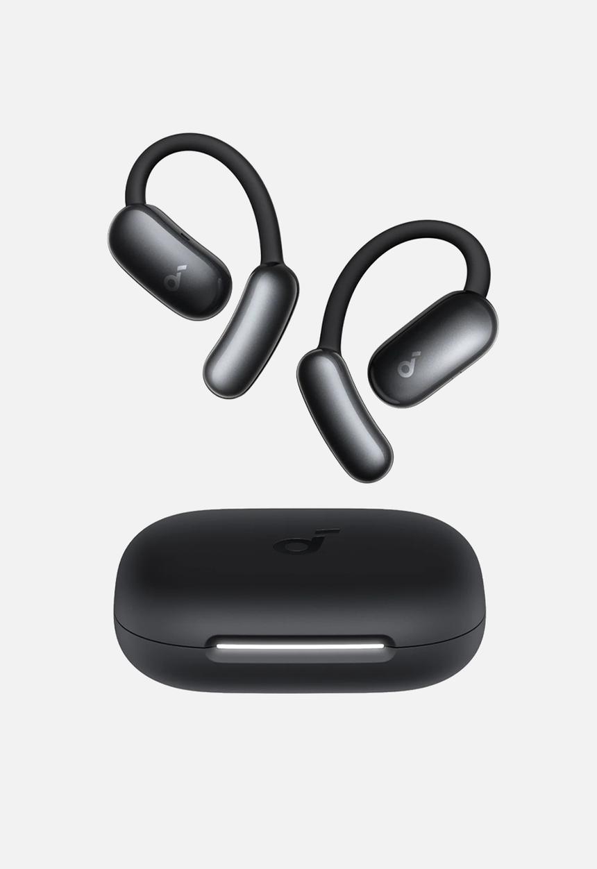 soundcore - Soundcore AeroFit 2 AI Assistant Open-Ear Earbuds - Black
