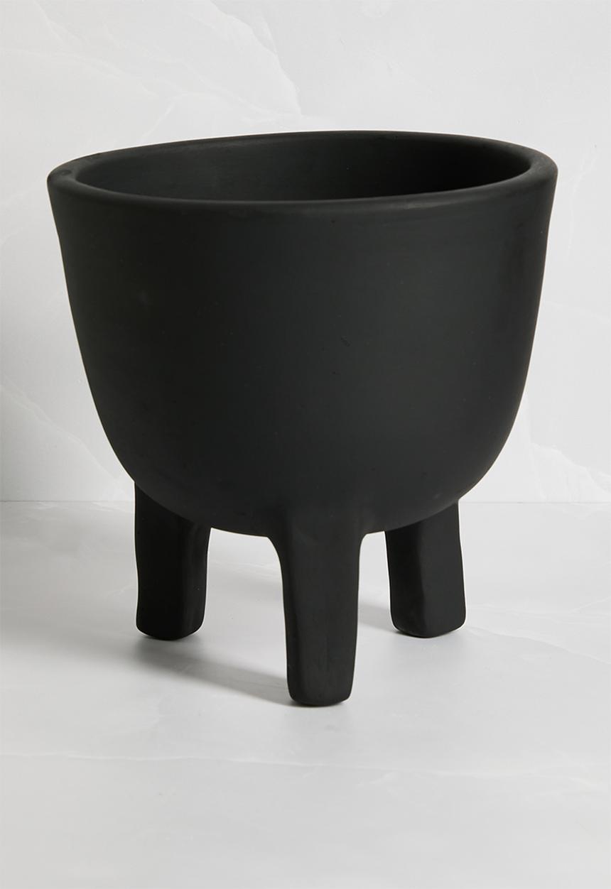 Sixth Floor - Terracotta Bowl/Planter - Black