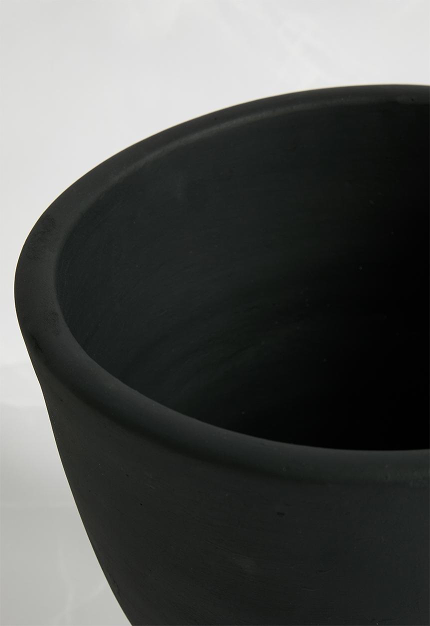 Sixth Floor - Terracotta Bowl/Planter - Black