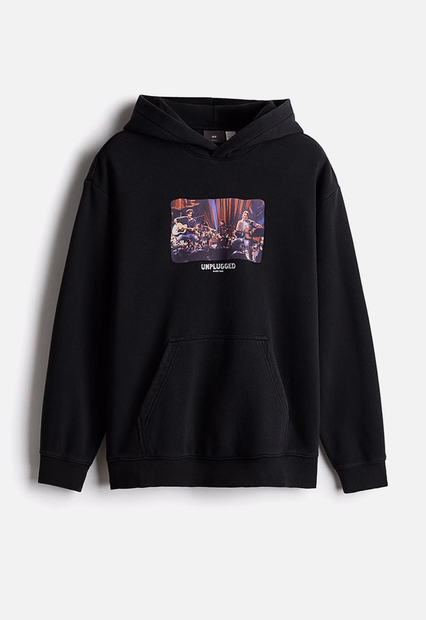 Loose fit hoodie - black/nirvana - 1065654065