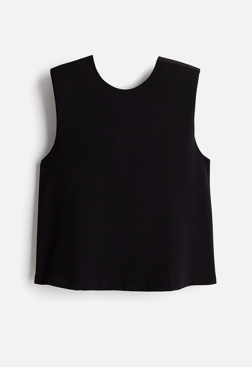 H&M - Knot-detail vest top - black