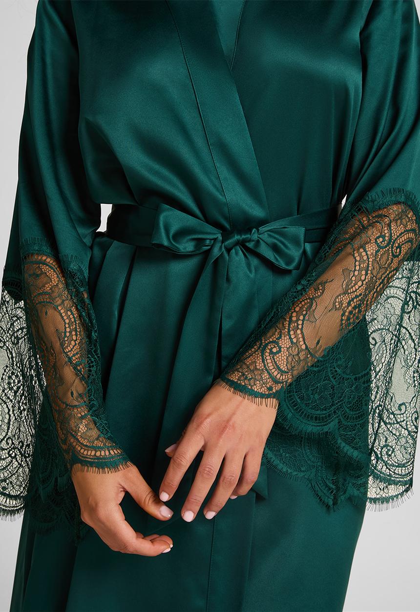 Hunkemoller - Kimono satin lace - ponderosa pine