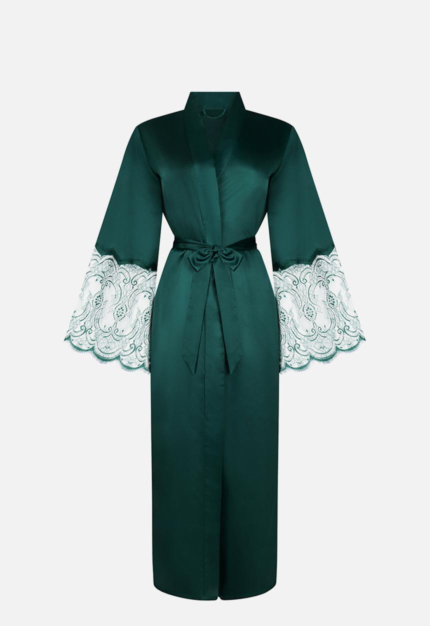 Hunkemoller - Kimono satin lace - ponderosa pine