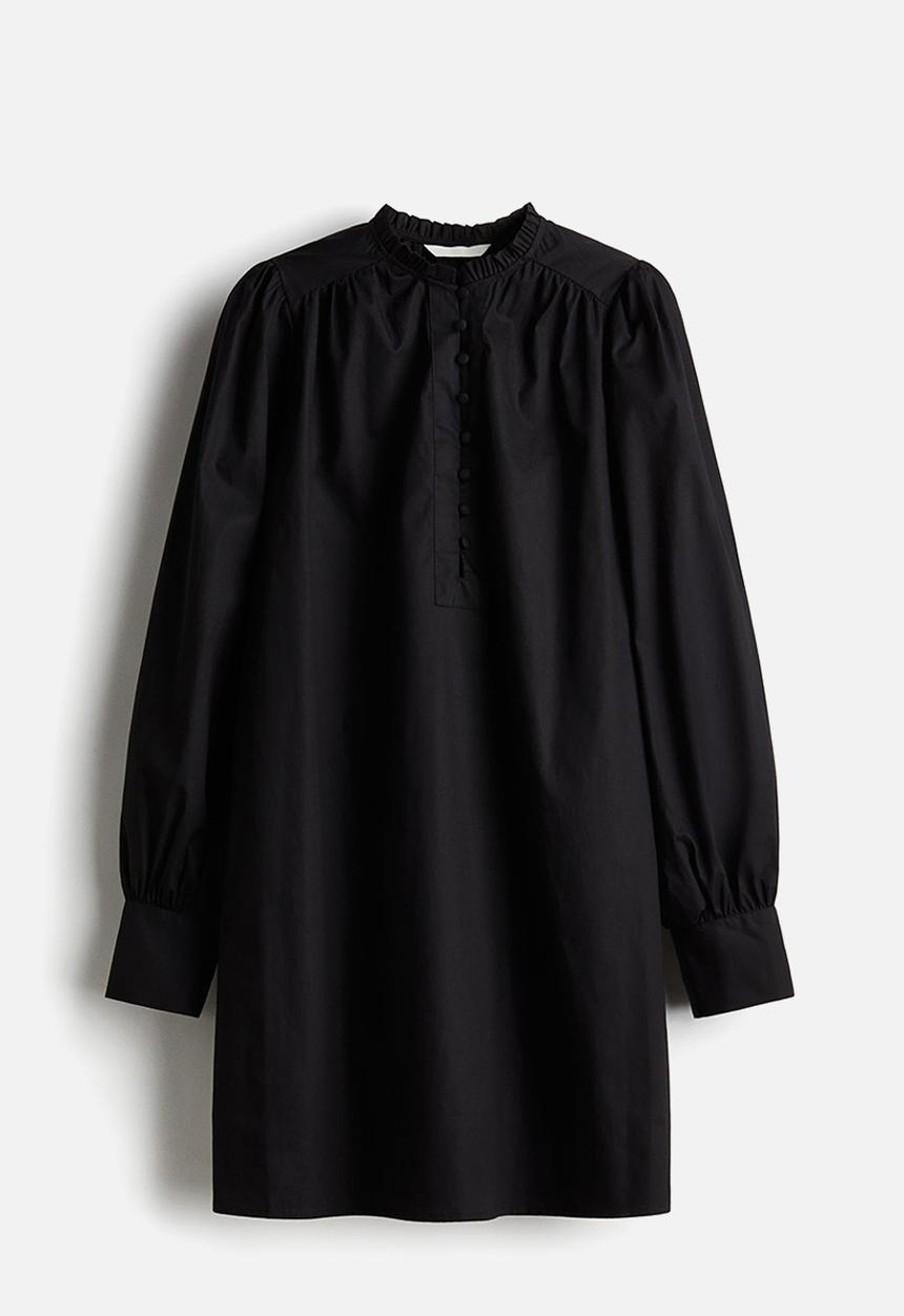 H&M - A-line cotton dress - black