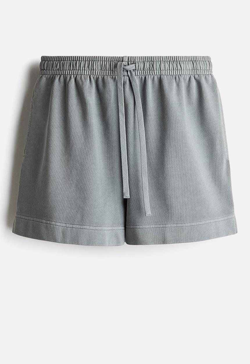 H&M - Washed cotton sweatshorts - grey