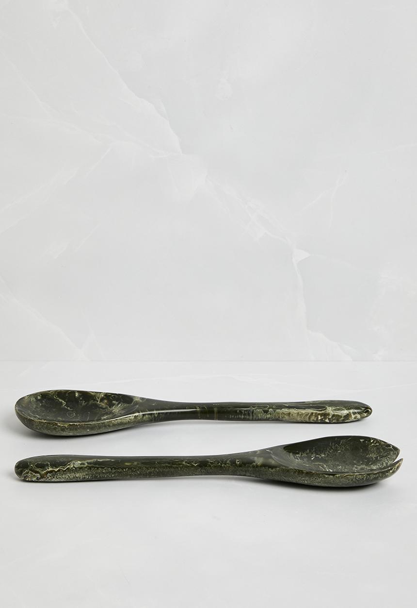 Sixth Floor - Resin Serving Spoons Set of 2 - Black