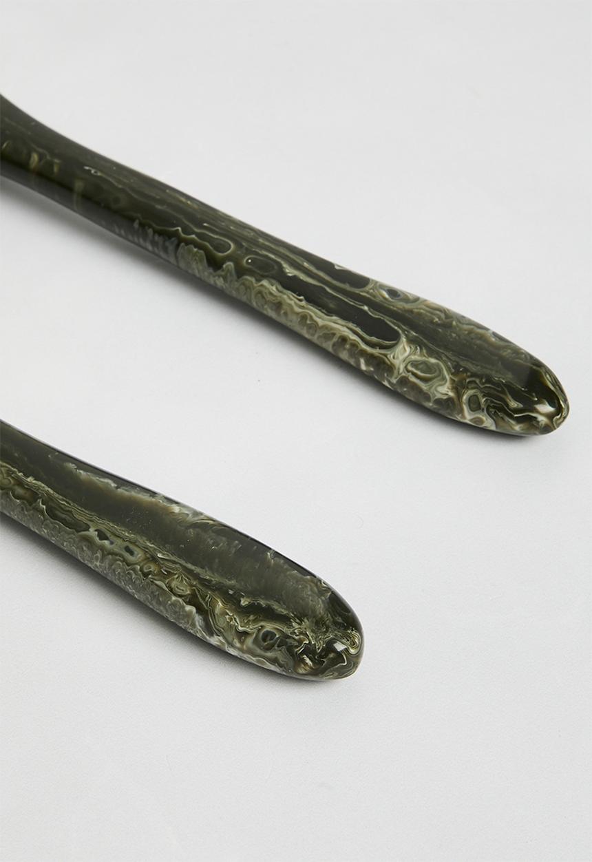 Sixth Floor - Resin Serving Spoons Set of 2 - Black
