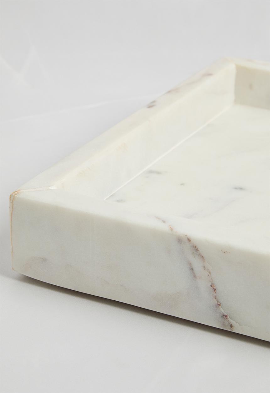 Sixth Floor - Marble Tray Small - White