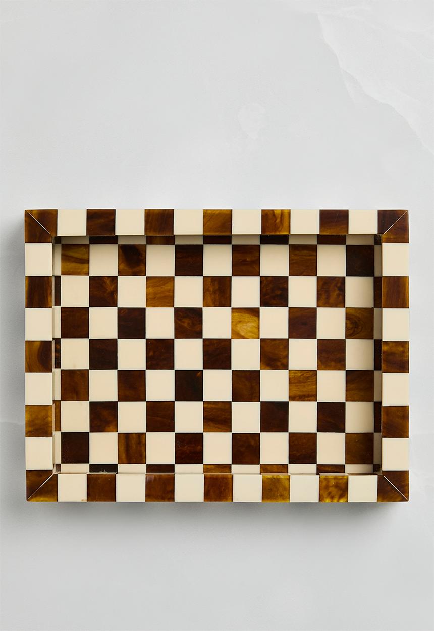 Sixth Floor - Rectangle Resin Inlay Tray - Natural