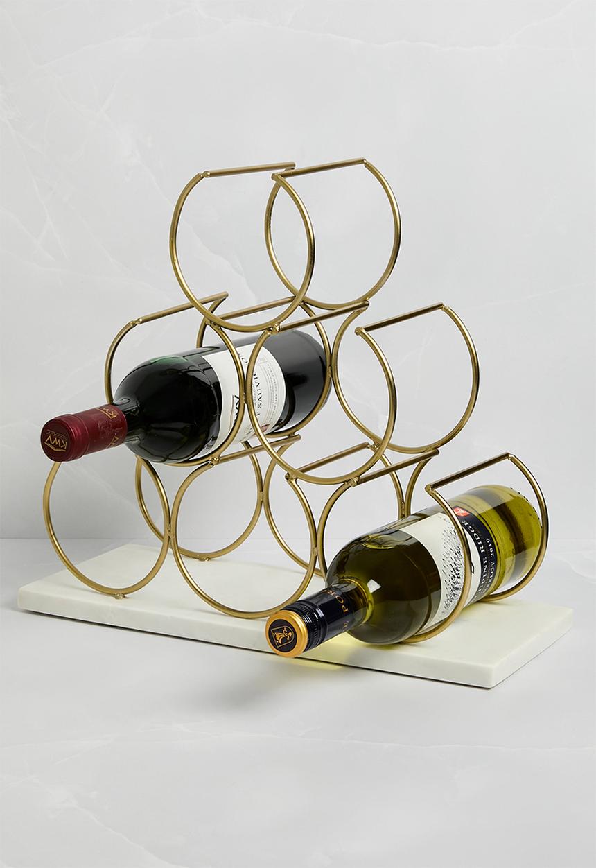 Sixth Floor - Marble Base Wine Rack - White