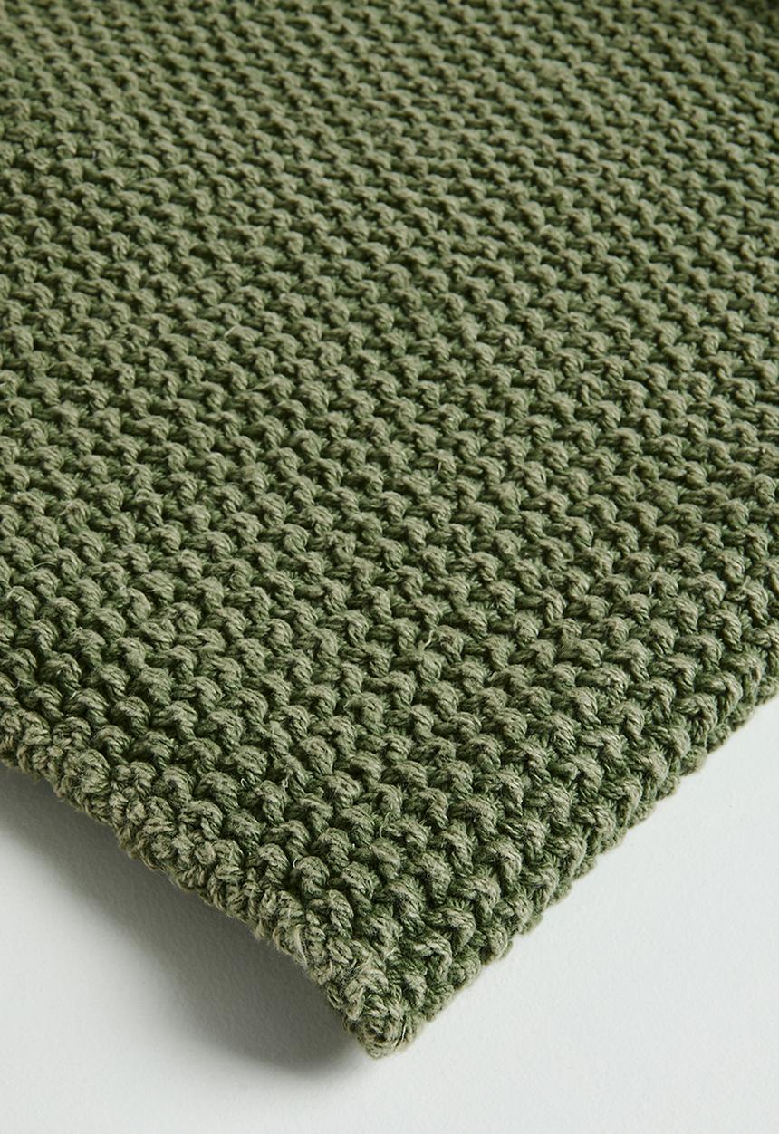 Sixth Floor - Stonewashed Knit Throw Olive