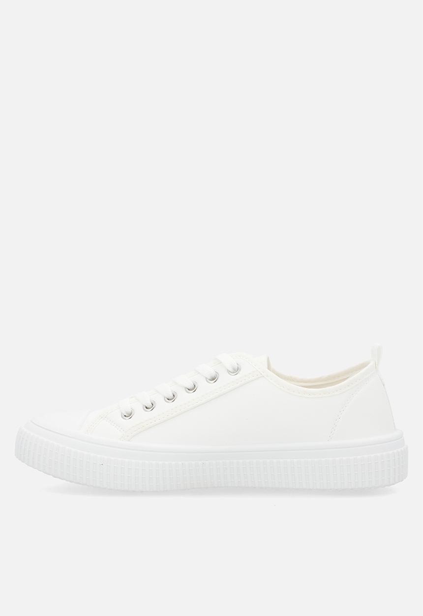 Miss Black - Cortado 3 lace up sneaker - white