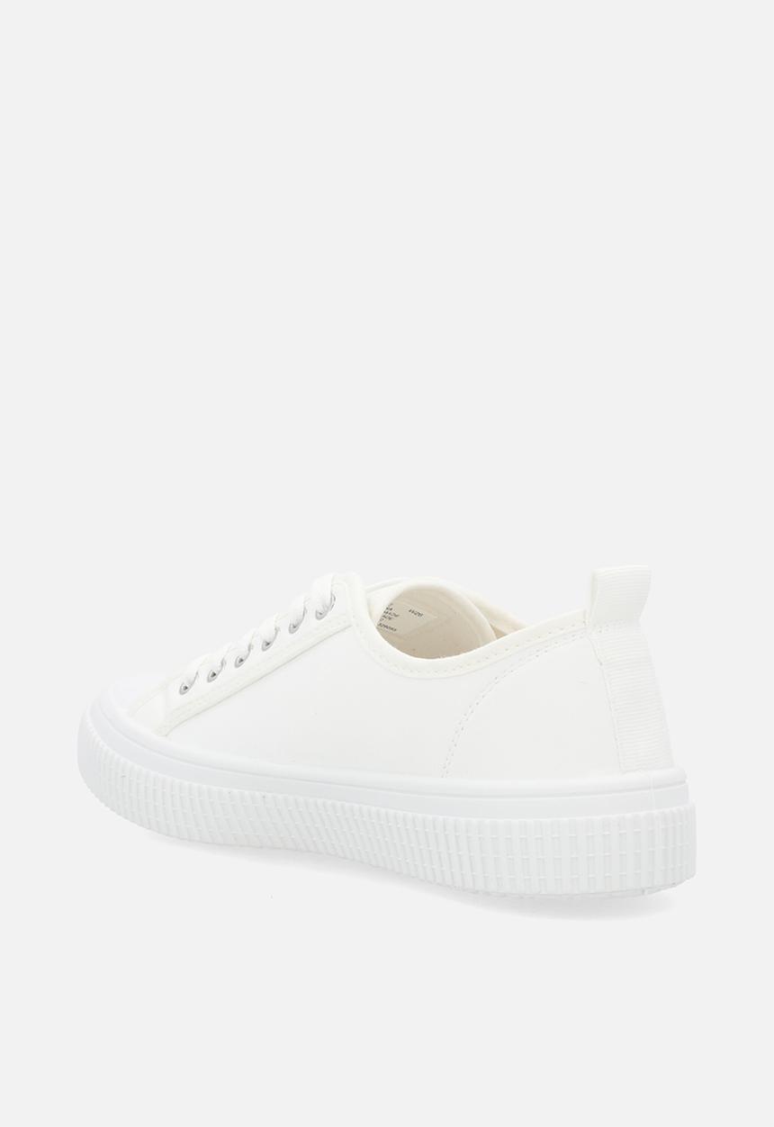 Miss Black - Cortado 3 lace up sneaker - white
