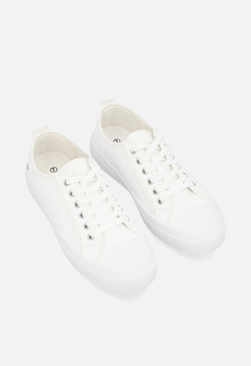 Miss Black - Cortado 3 lace up sneaker - white