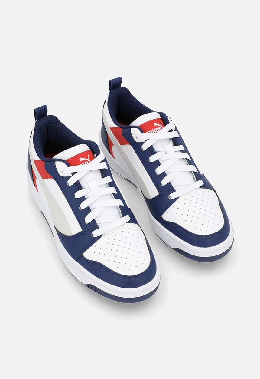 PUMA - Puma Rebound V6 Lo Jr - Blue Jewel-Feather Gray-Puma White