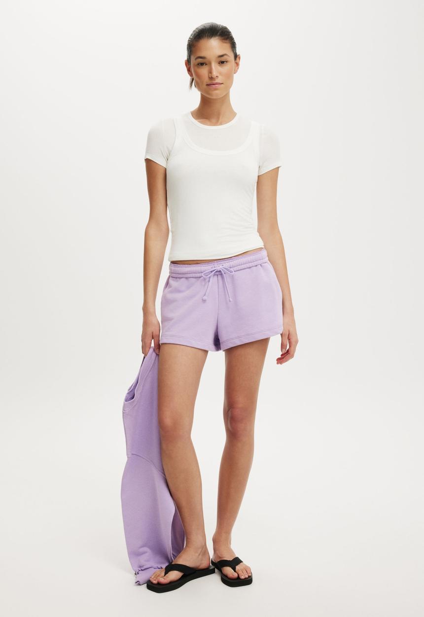 Cotton On - Fleece sweatshort - washed violet valentine