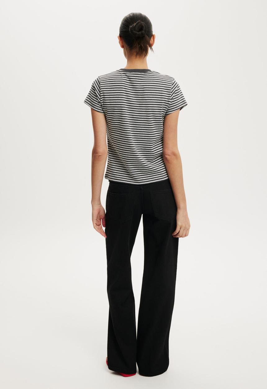 Cotton On - Low rise straight jean - aquarius black