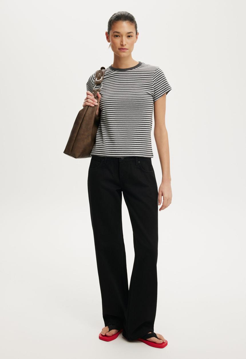 Cotton On - Low rise straight jean - aquarius black