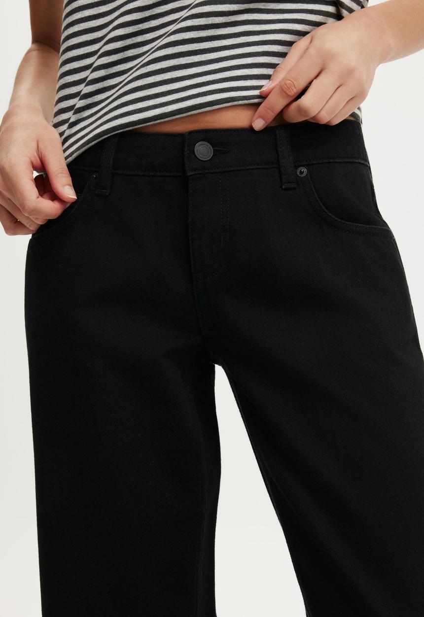 Cotton On - Low rise straight jean - aquarius black