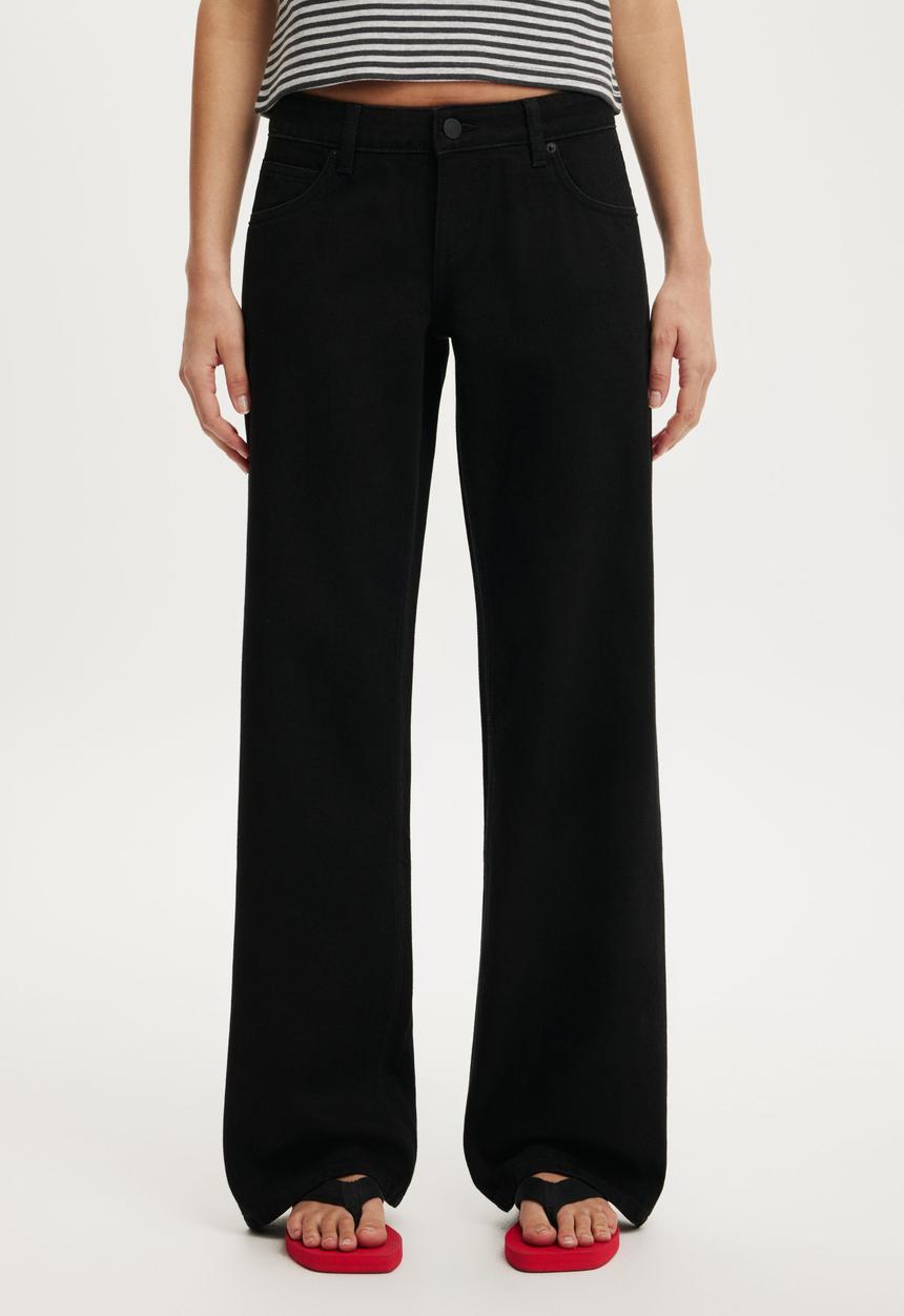 Cotton On - Low rise straight jean - aquarius black