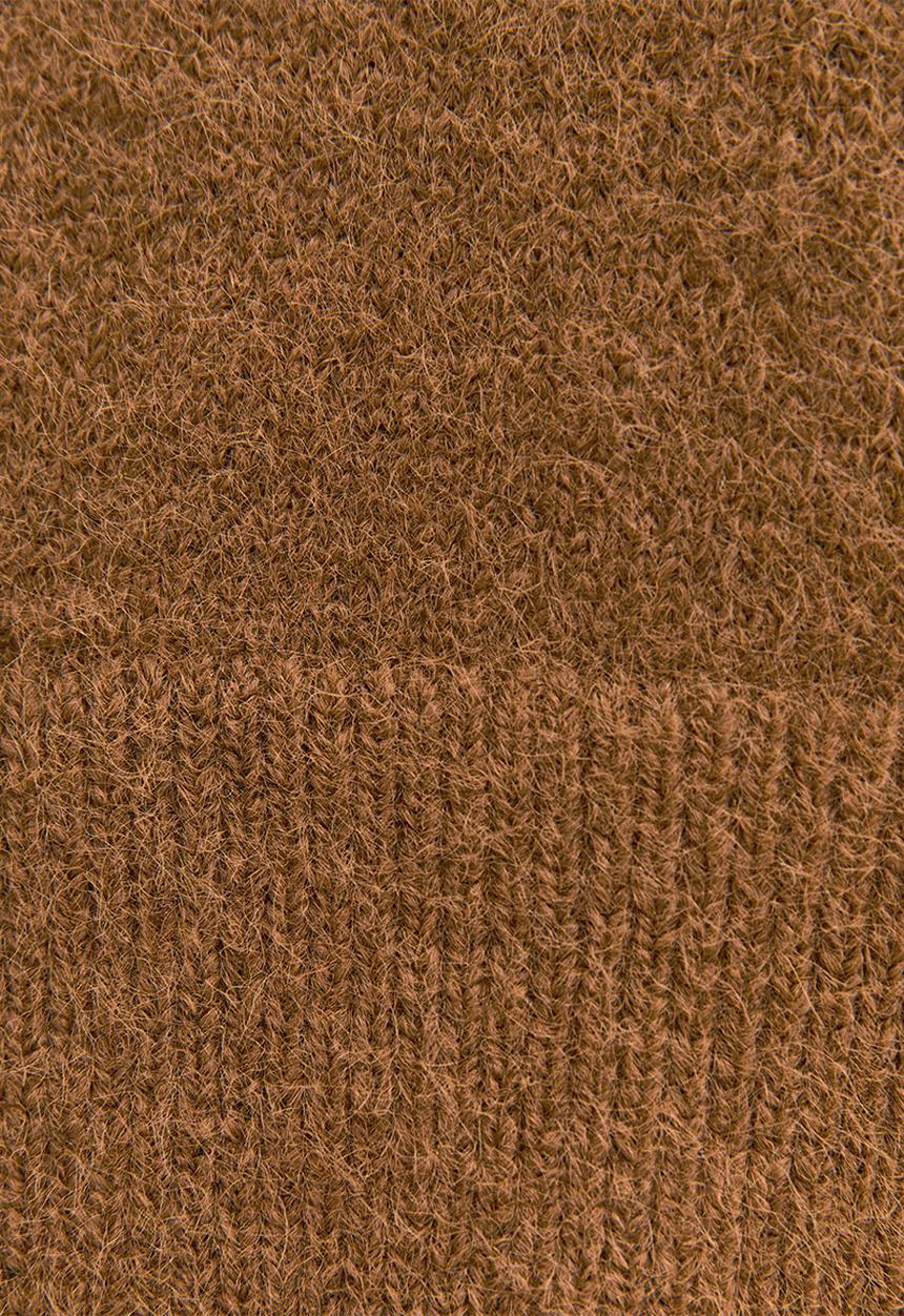 New Look -  Longline Stand Neck Jumper - tan