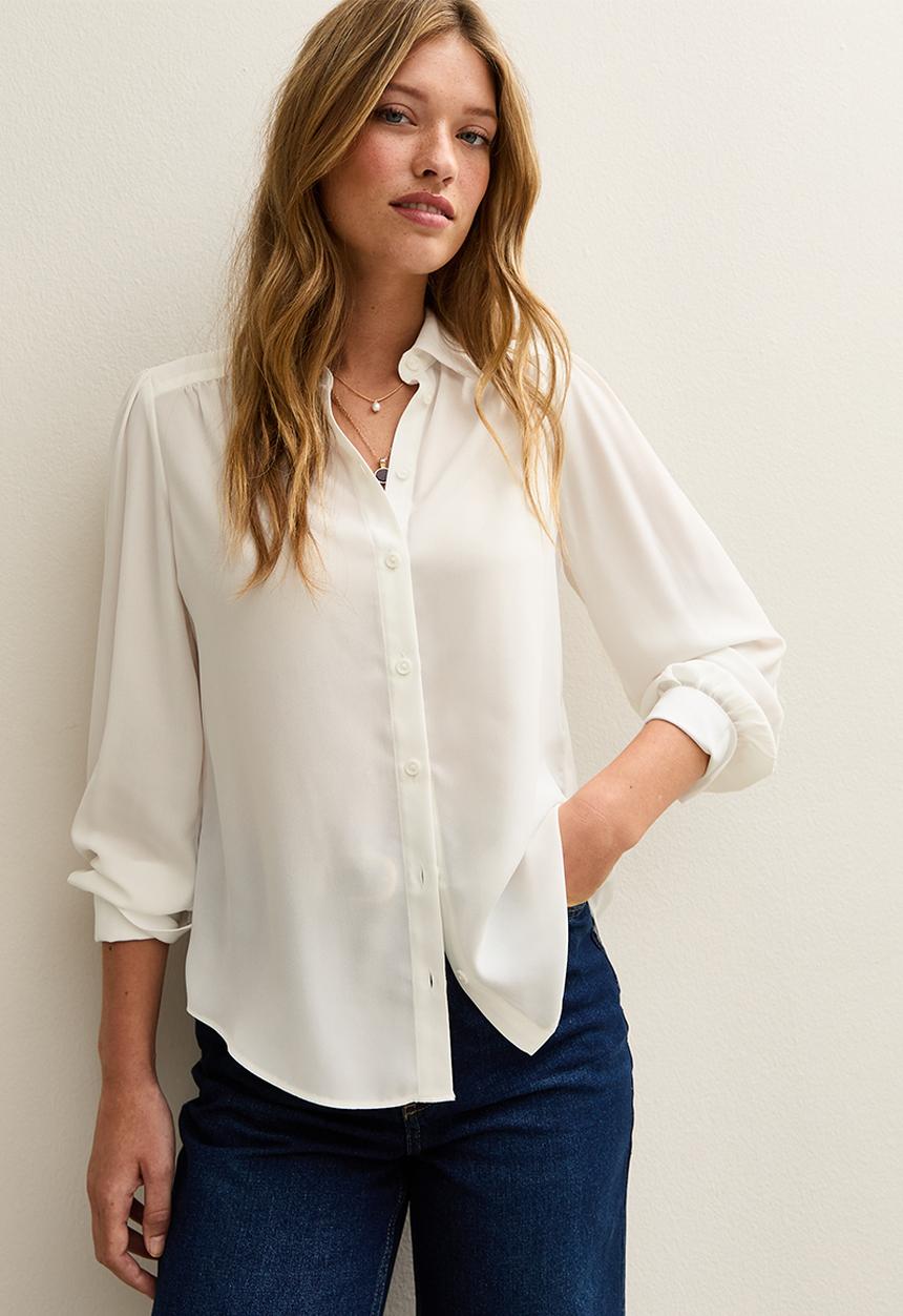 New Look - K vde plain colleen ls shirt - stone