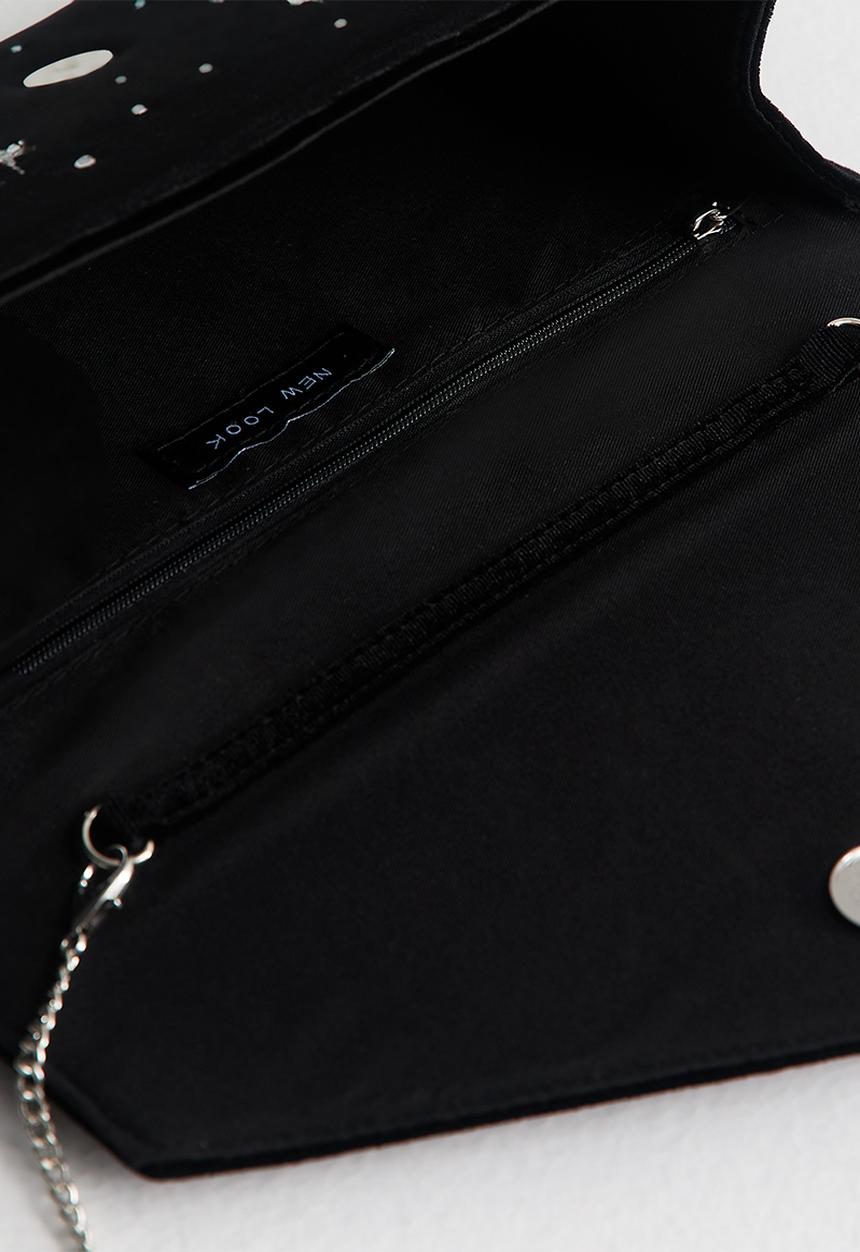 New Look - Constellation embossed clutch - black