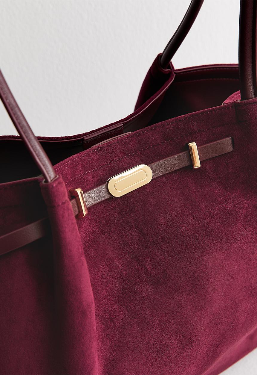 New Look - Soft winged slouch tote - burgundy