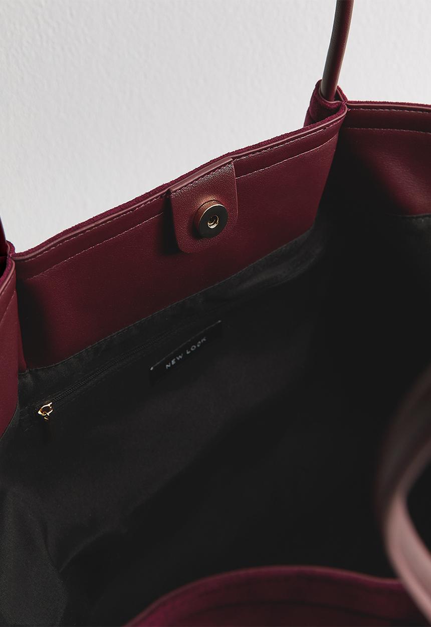New Look - Soft winged slouch tote - burgundy