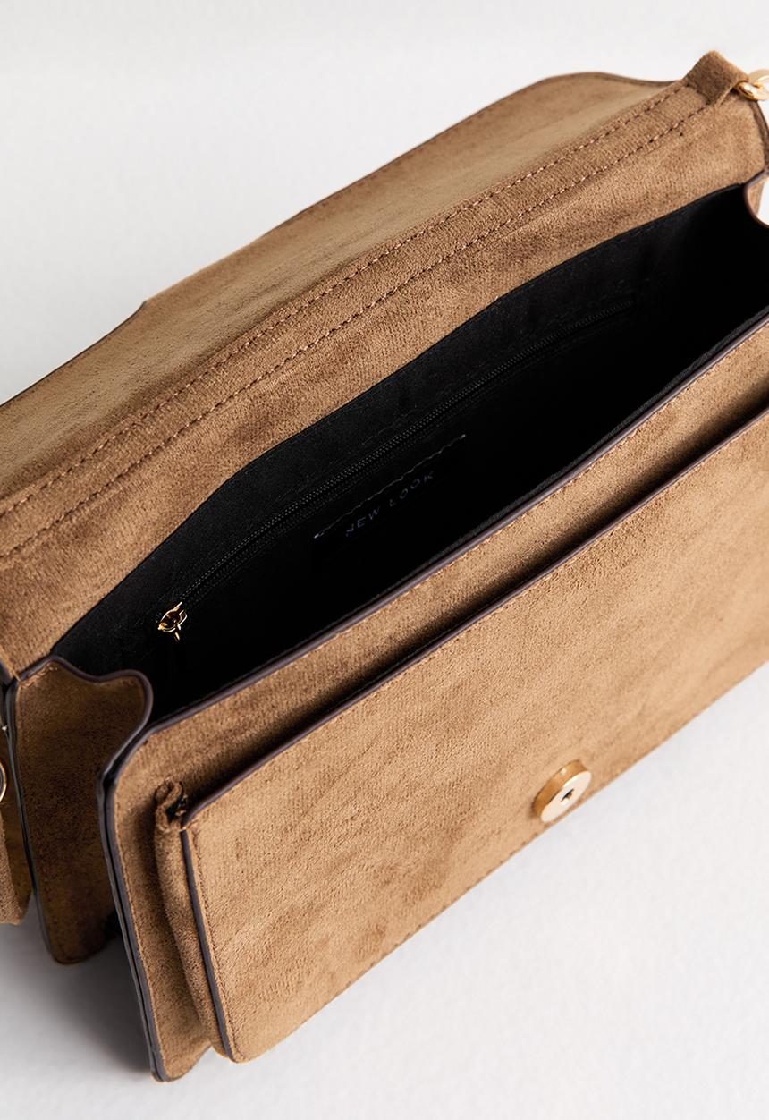 Alice buckle shoulder -brown- Brown