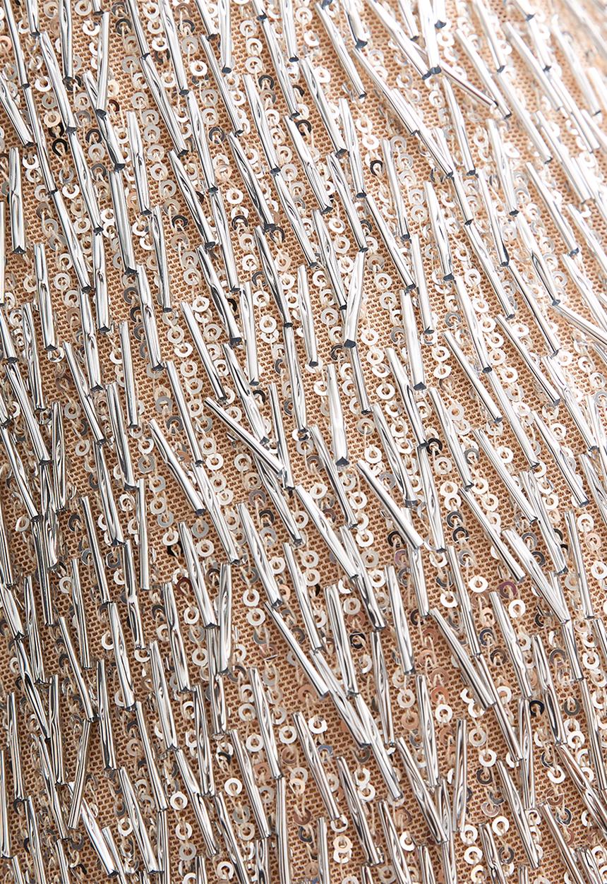 New Look - Fest st sequin tassle mini skirt - silver