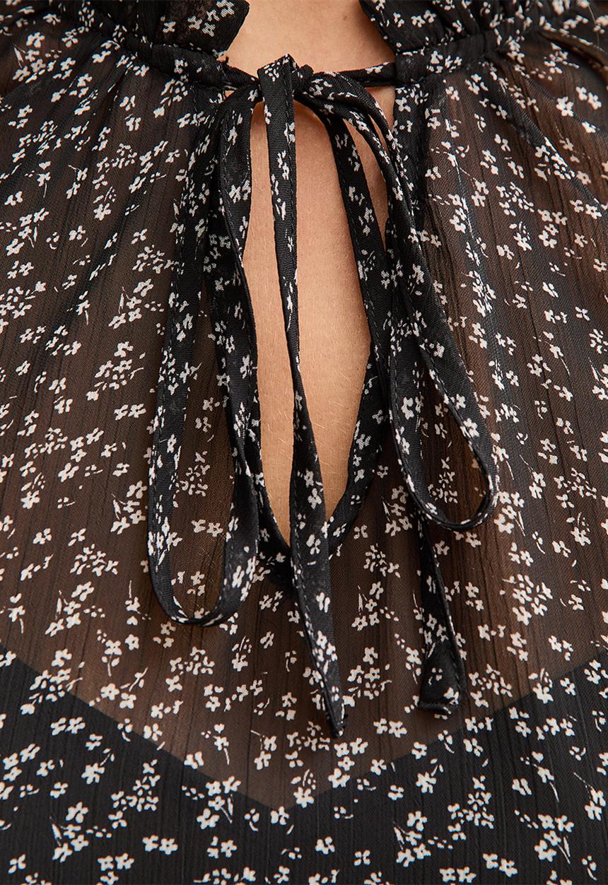 New Look - Dylan ditsy dress - black
