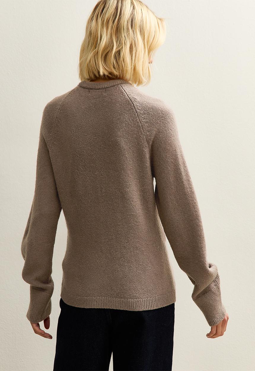 New Look - Op k vde flower bttn - dk mink