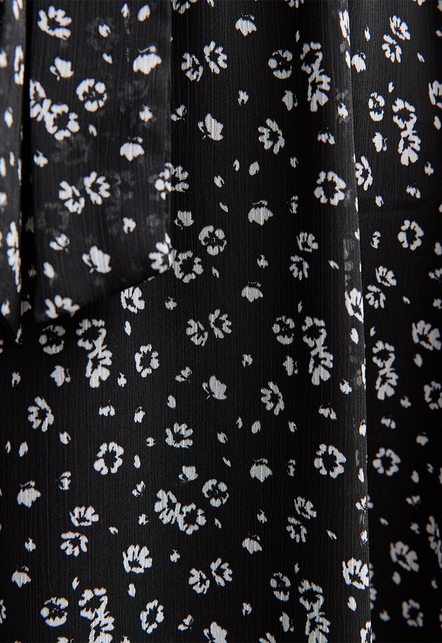 New Look - Clara floral bow mini - black