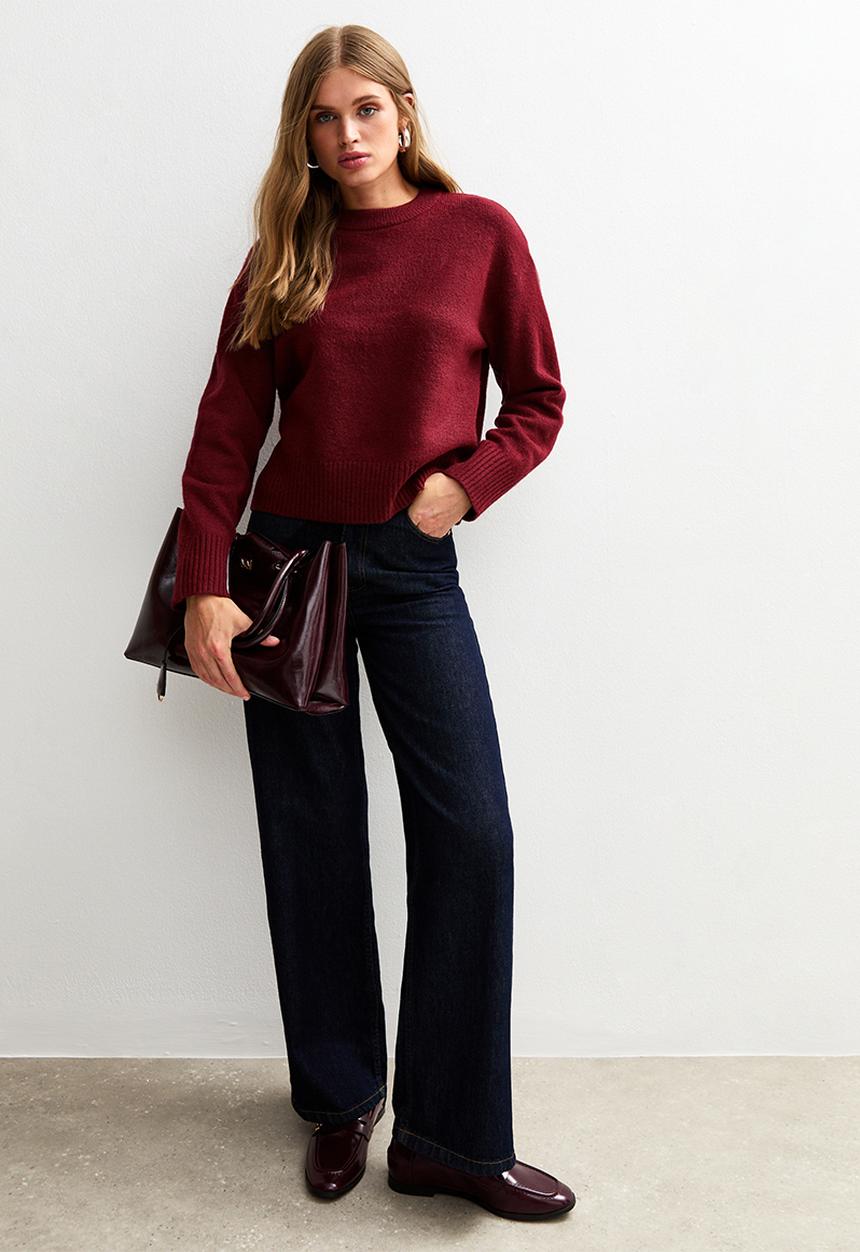 New Look - Crew Neck Jumper - dk red