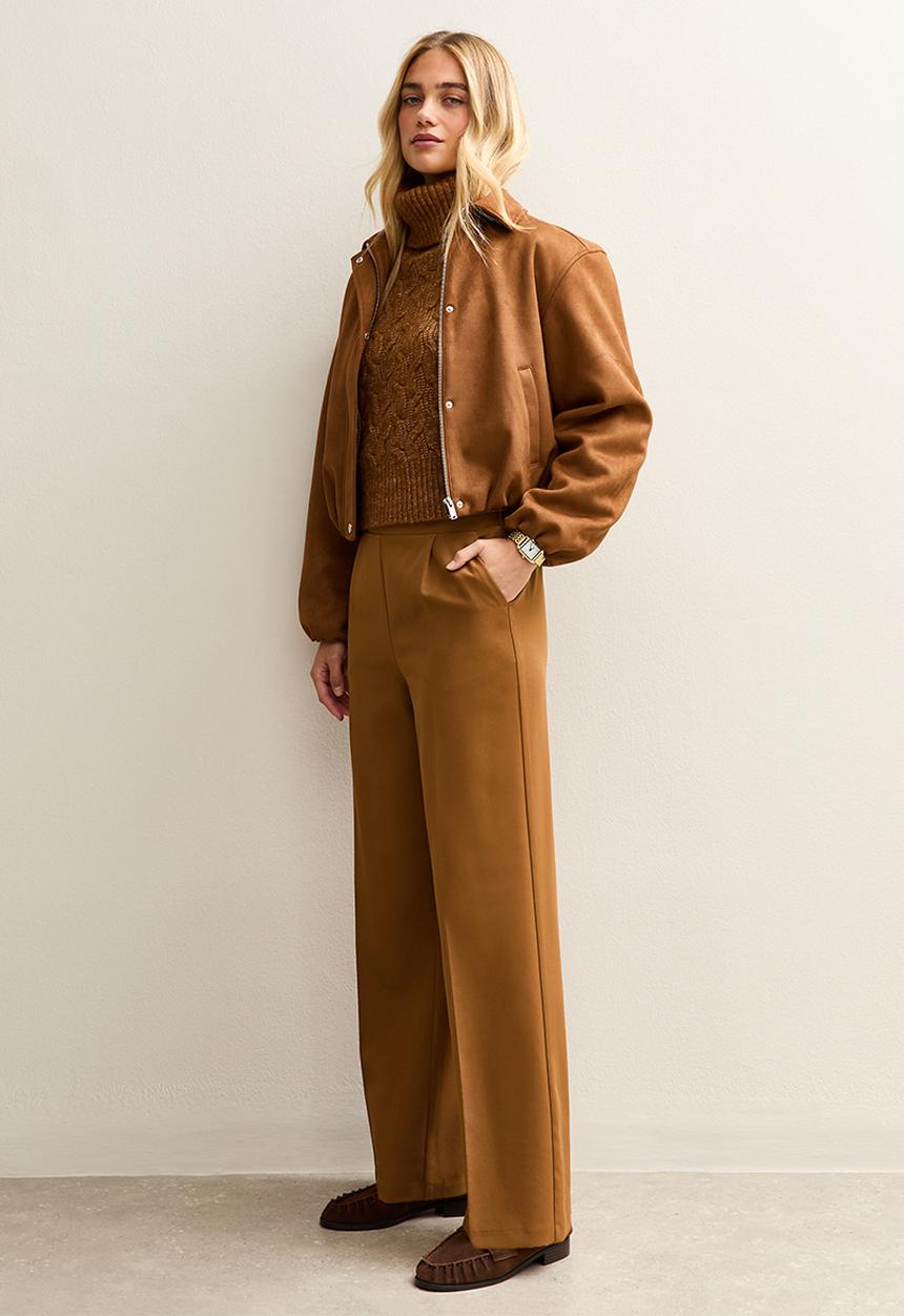 New Look - Pull On Wide Leg Trousers - toffee
