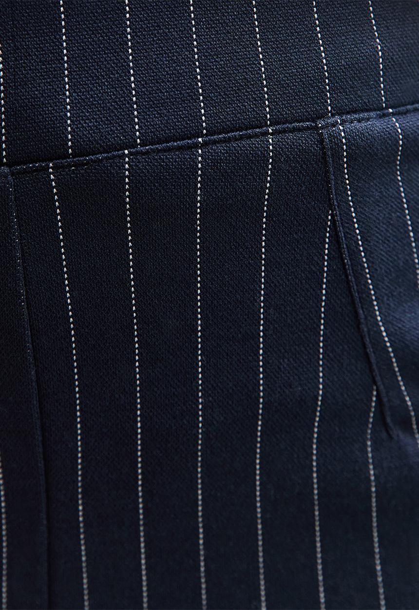 New Look - Pinstripe Jersey Pull On Trousers - blue