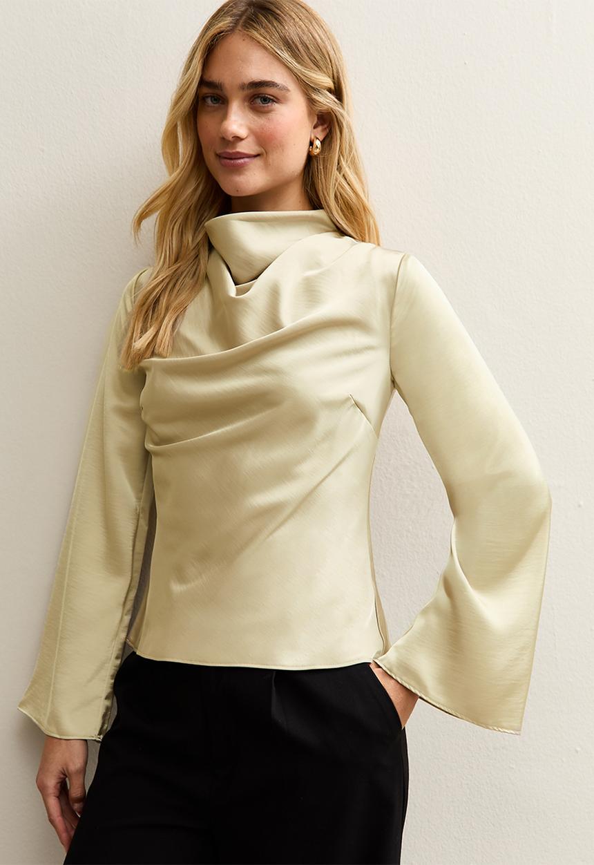 New Look - Ec k carter champagne cowl shell - stone