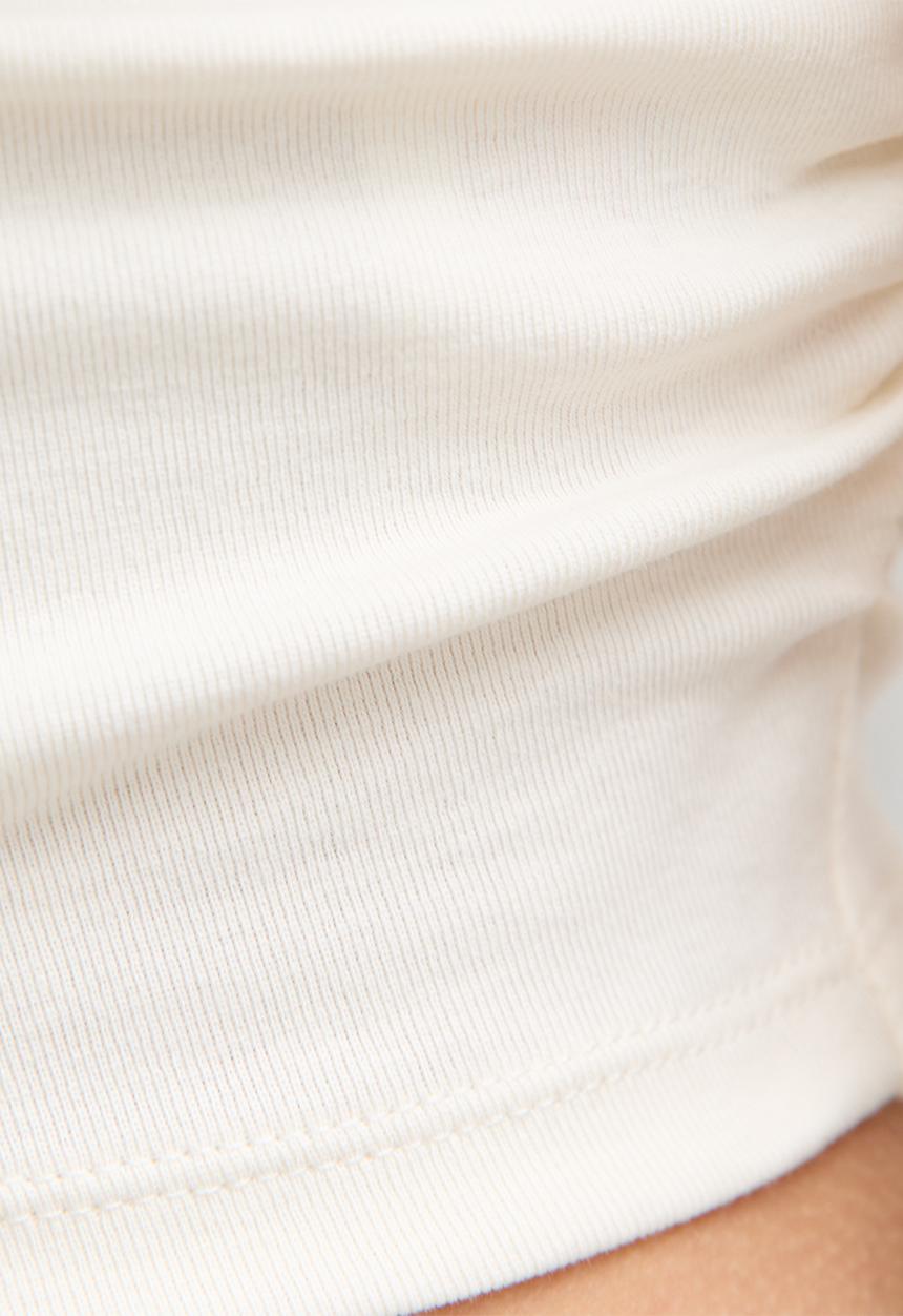 New Look - Ruched side cap slv-cream