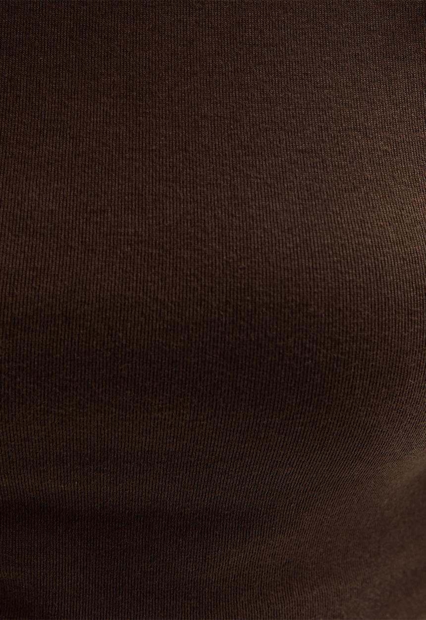 New Look - Ruched side cap slv-dark brown
