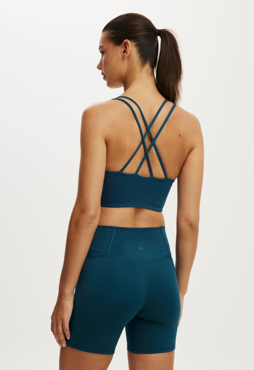Cotton On - Active Bonded Strappy Tank - Tidal Teal